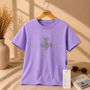 Cute Lavender Graphic T-Shirt for Girls
