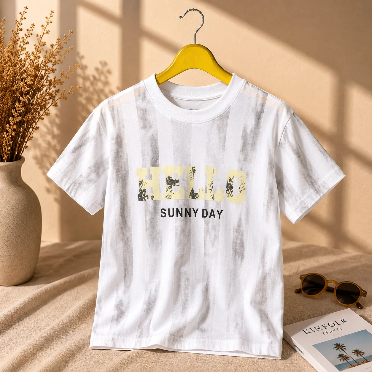 Hello Sunny Day Casual Printed Tee
