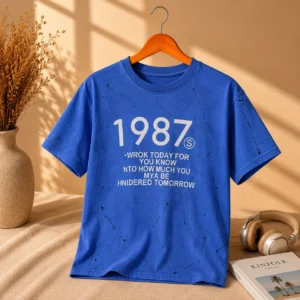 1987 Printed Casual Streetwear Tee