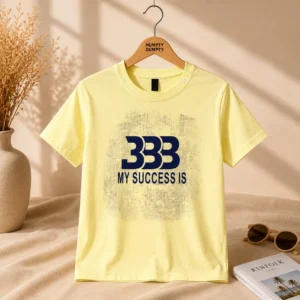 Stylish Yellow Motivational Printed T-Shirt for Boys