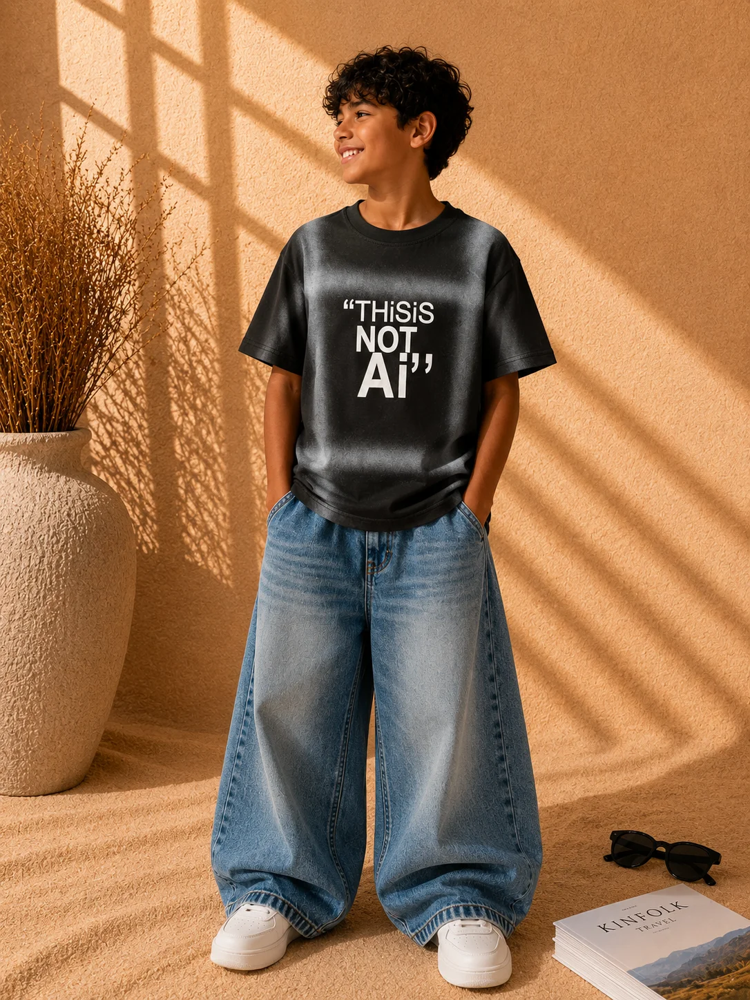 This Is Not AI Oversized Streetwear Tee This Is Not AI Oversized Streetwear Tee