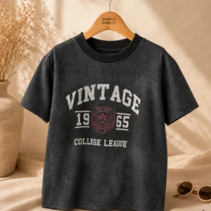 Stylish Black Vintage Graphic T-Shirt for Boys