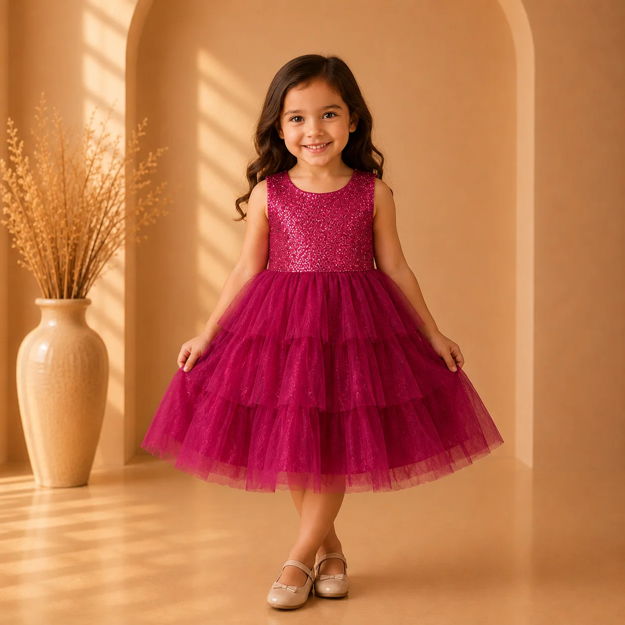 Ruby Glitter Layered Net Dress Ruby Glitter Layered Net Dress