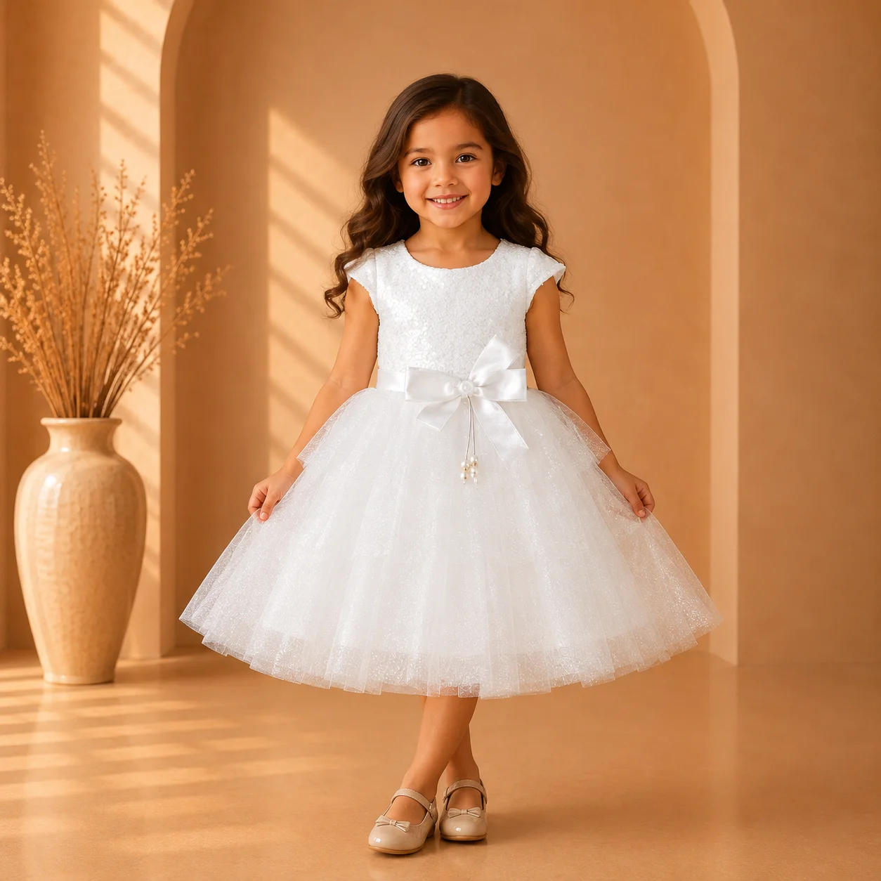 White Glitter Tutu Dress for Girls White Glitter Tutu Dress for Girls