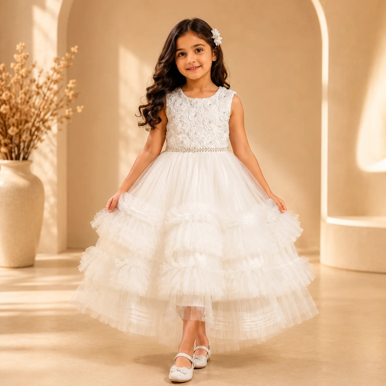 Beautiful White Fancy Fairy Tail Party Dress Beautiful White Fancy Fairy Tail Party Dress