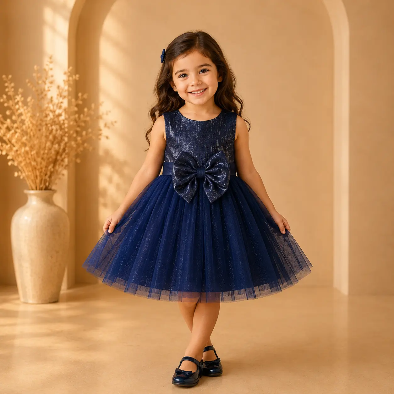 Classic Princess Style Dress with Big Bow Classic Princess Style Dress with Big Bow