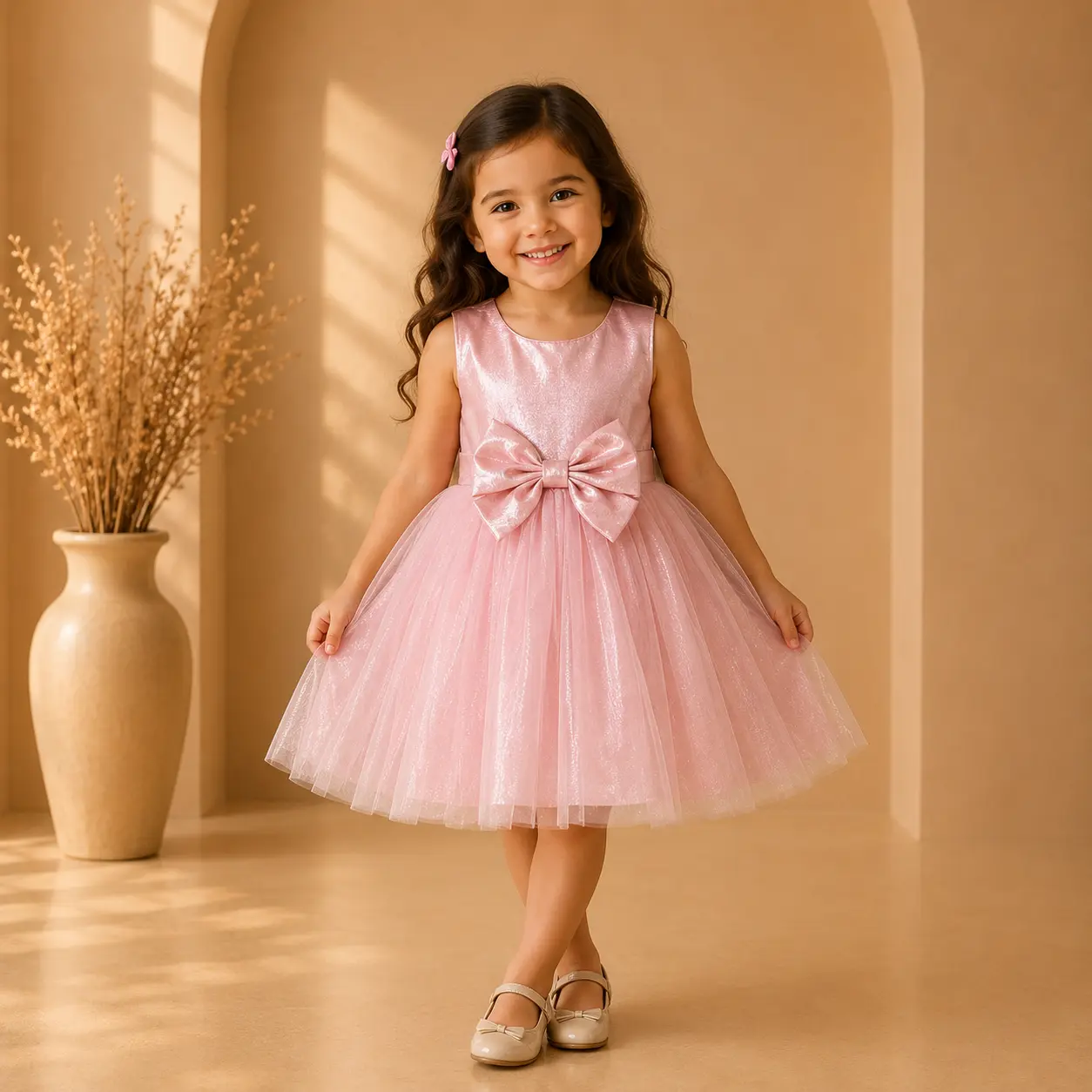 Princess Style Sleeveless Pink Dress Princess Style Sleeveless Pink Dress