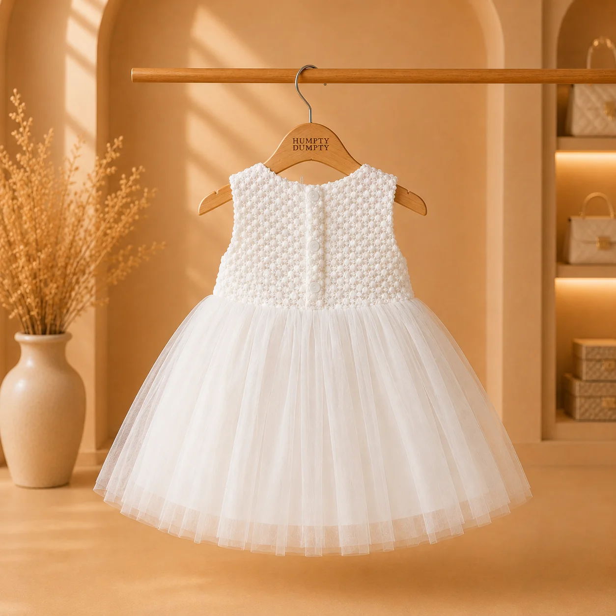 Luxury Pearl Lace Baby Frock Luxury Pearl Lace Baby Frock