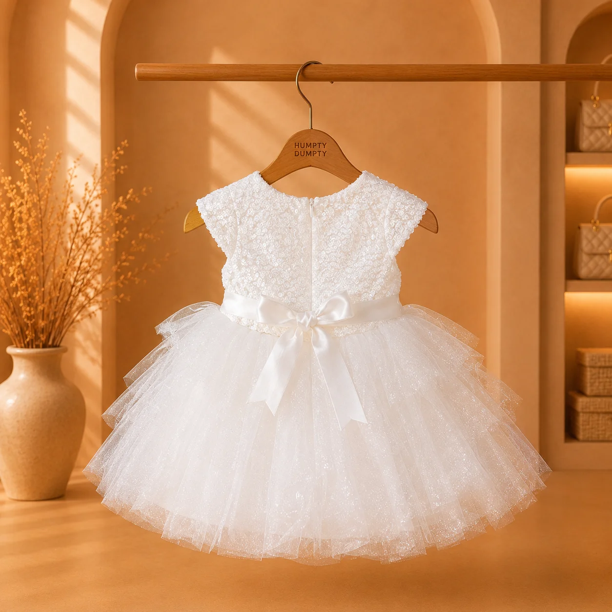 Luxury White Net Princess Dress Luxury White Net Princess Dress