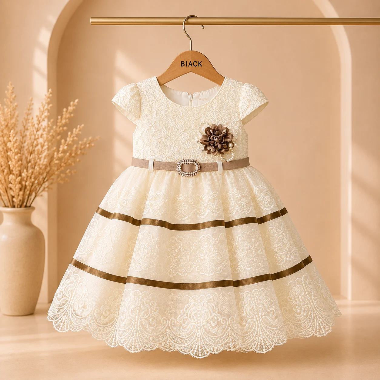 Luxury Lace Party Dress for Baby Girls