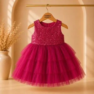 Luxury Red Sequin Party Dress for Girls