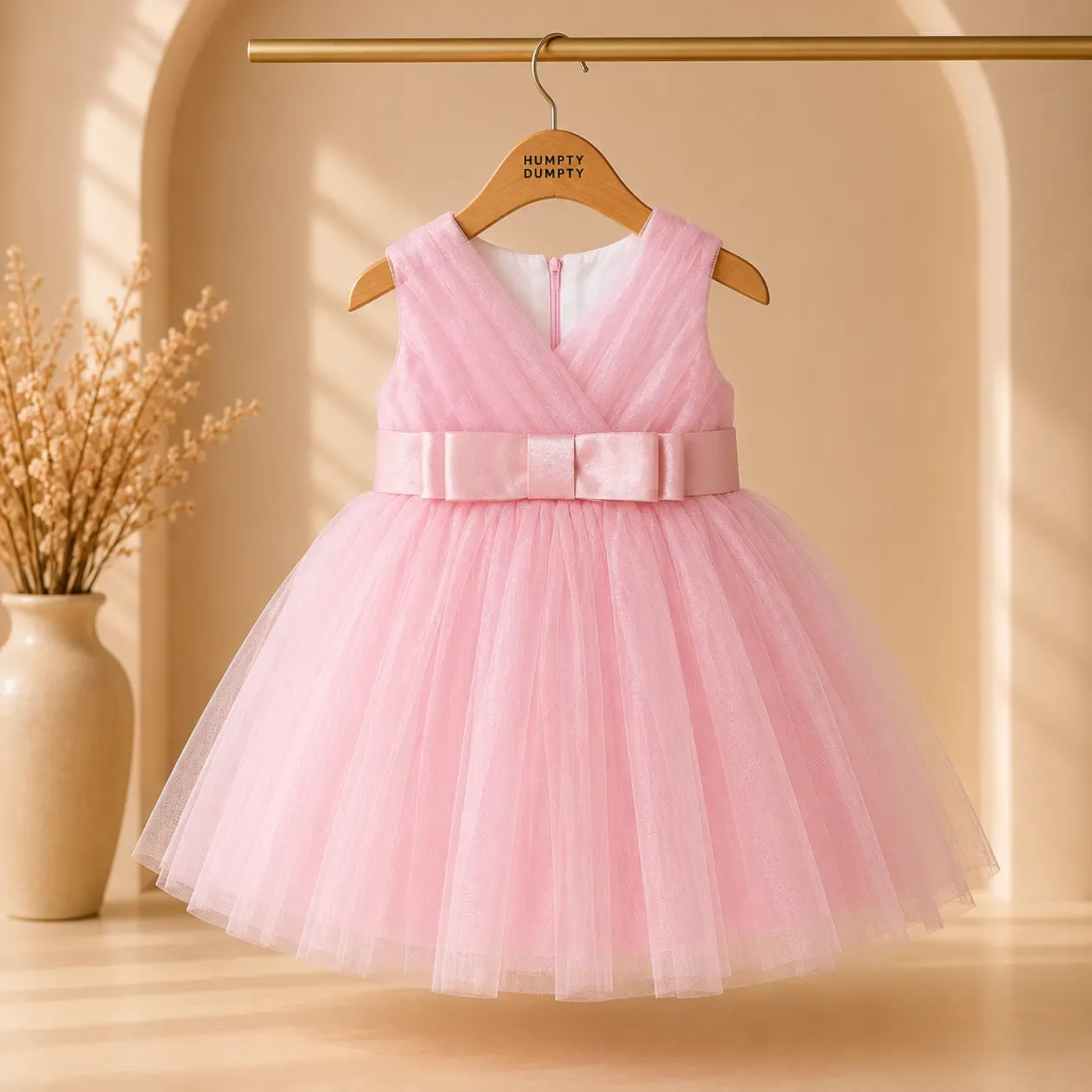Elegant Pink Party Dress for Baby Girls