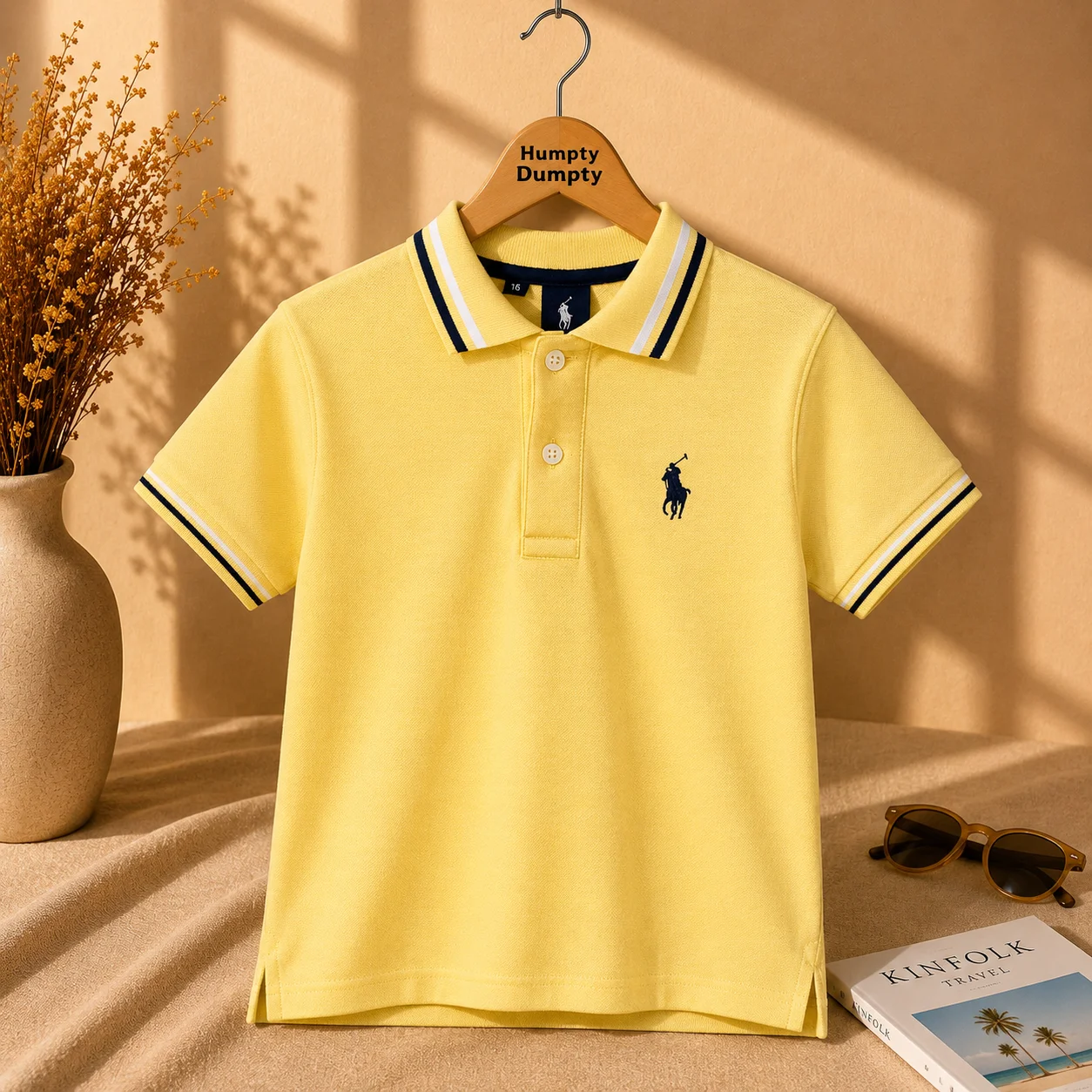 Sunshine Yellow Premium Polo Shirt for Boys
