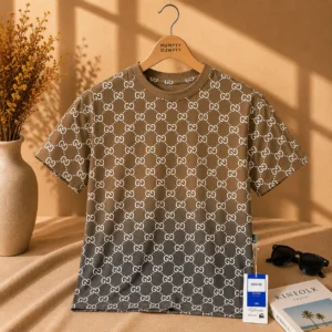 Premium Mocha Brown Monogram T-Shirt
