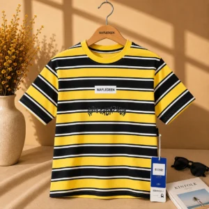 Sunshine Yellow Striped Boys T-Shirt