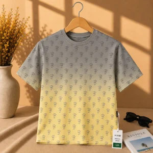 Grey to Yellow Ombre Monogram T-Shirt