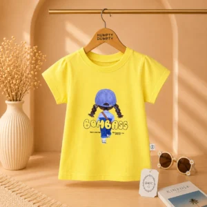 Girls Lime Green Aloha Teddy Bear Tee