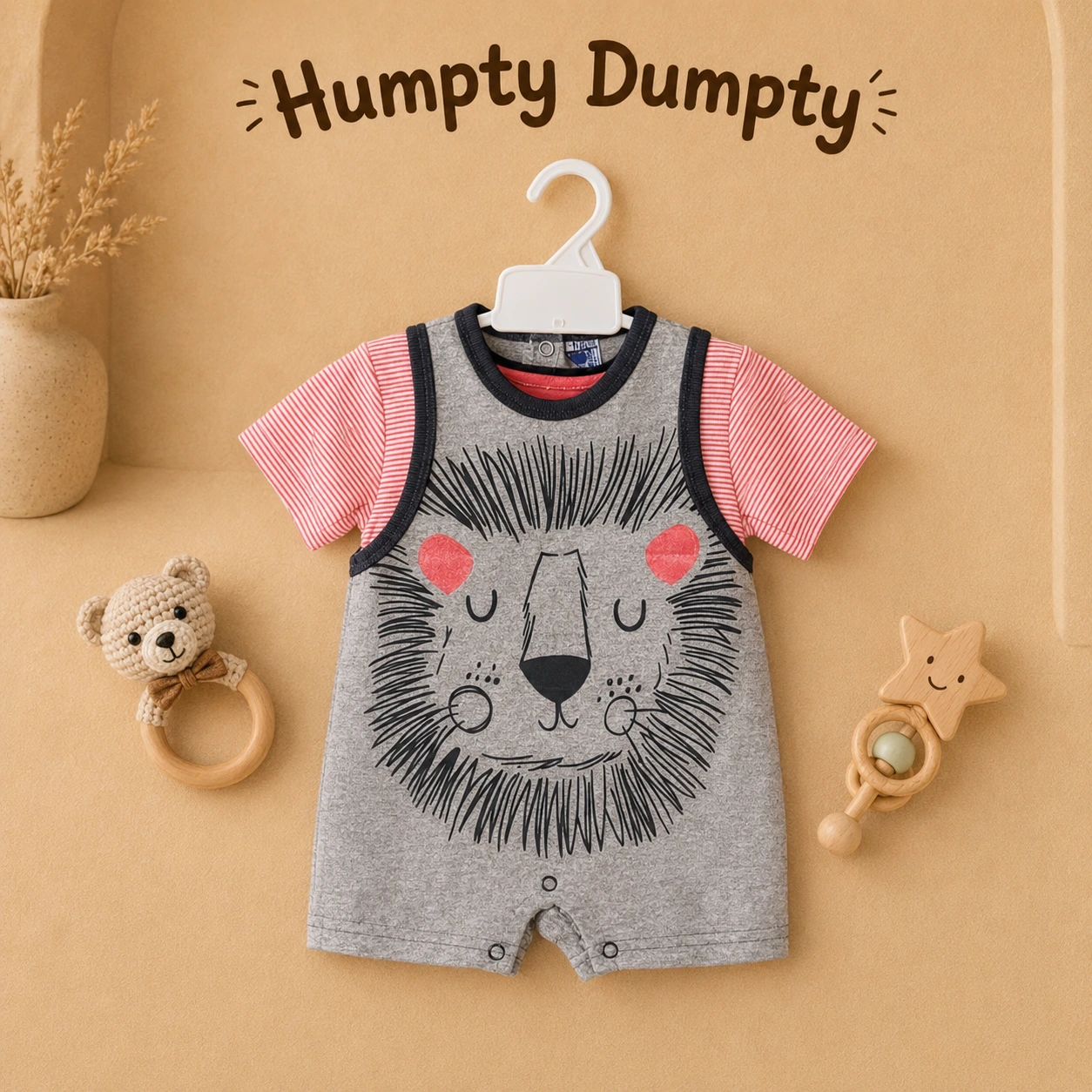 Cute Lion Face Baby Romper