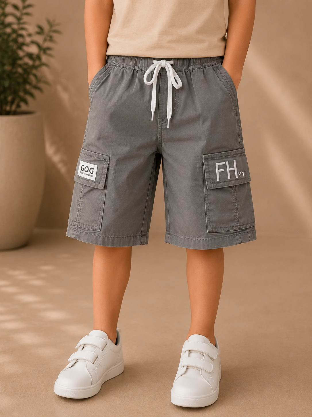 Classic Grey Adventure Cargo Shorts Classic Grey Adventure Cargo Shorts