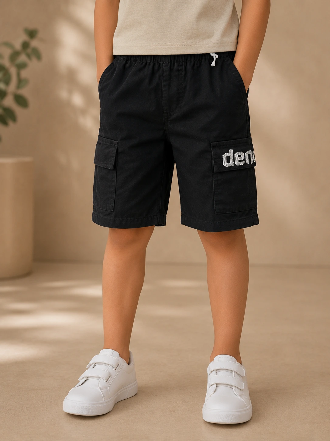 Casual Drawstring Cargo Shorts for Kids Casual Drawstring Cargo Shorts for Kids