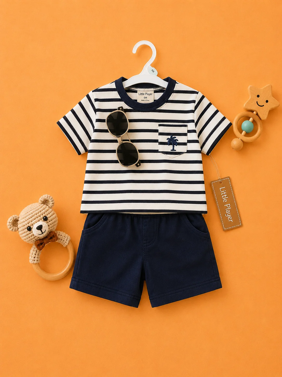 Boys Striped T-Shirt & Shorts Summer Outfit Boys Striped T-Shirt & Shorts Summer Outfit