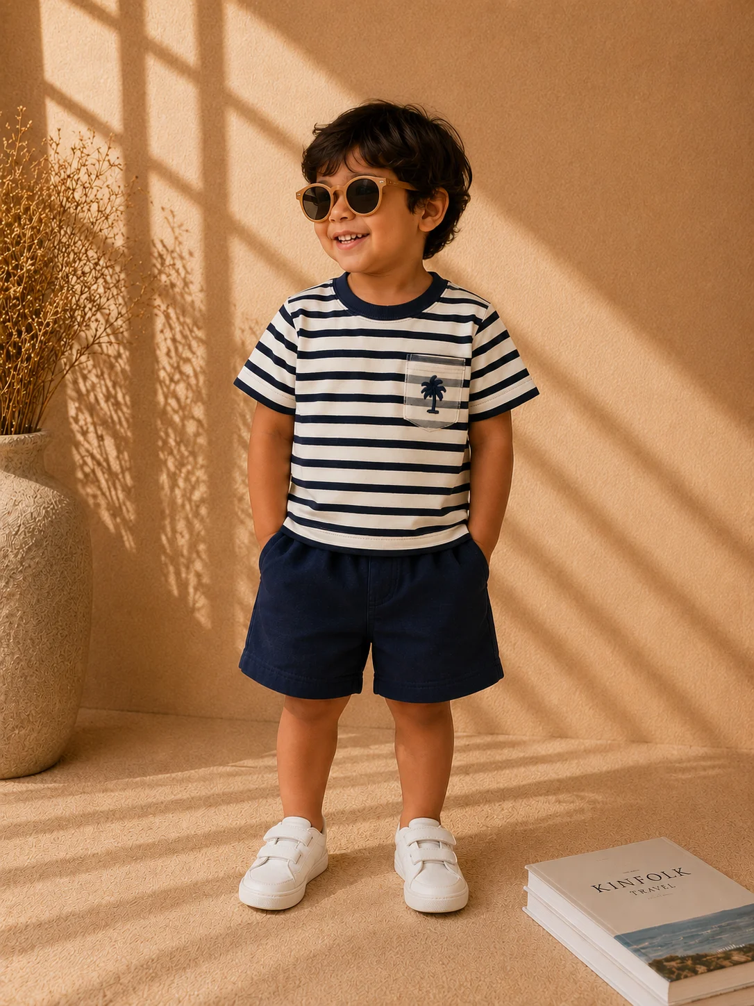 Little Sailor Navy Stripe Co-Ord Set for Boys Little Sailor Navy Stripe Co-Ord Set for Boys