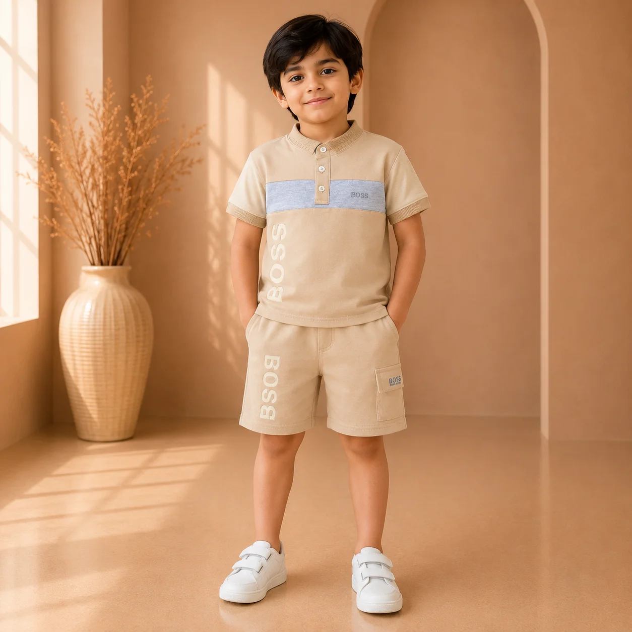 Boys Smart Casual Two-Piece Matching Outfit Boys Smart Casual Two-Piece Matching Outfit