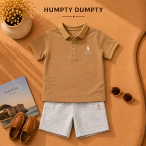 Boys Premium Polo Shirt & Shorts Summer Outfit